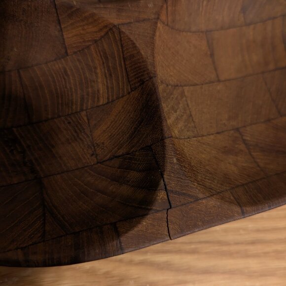 Mid Century Vintage Lazy Susan  Rotating Wooden Serving Tray - Picture 3 of 11